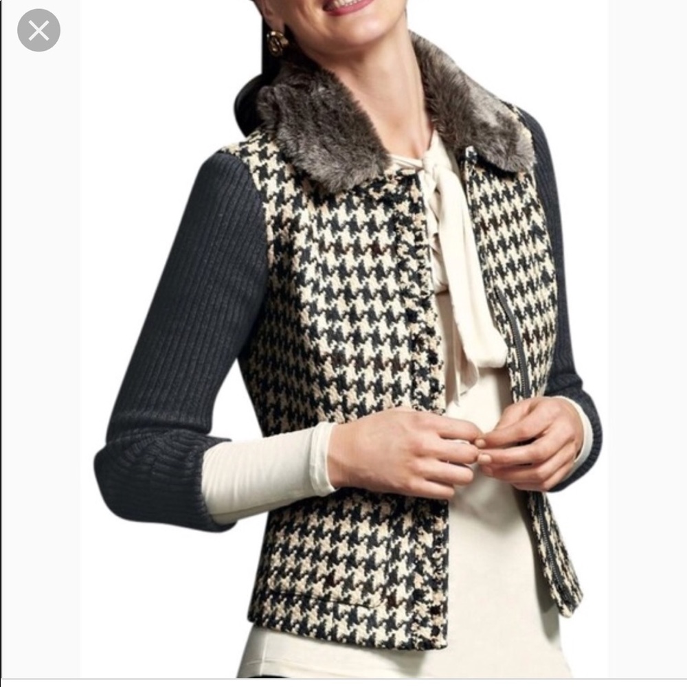 NWT CAbi Houndstooth Jacket